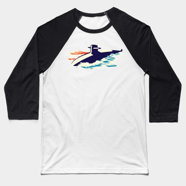 Submarine Baseball T-Shirt by Aim For The Face